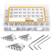 1080Pcs M2 M3 M4 Hex Button Head Socket Screw Stainless Steel by salelink.co.nz
