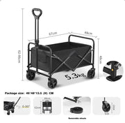 Foldable Wagon, Beach Cart Trolley LJ1115 by ECOTREK