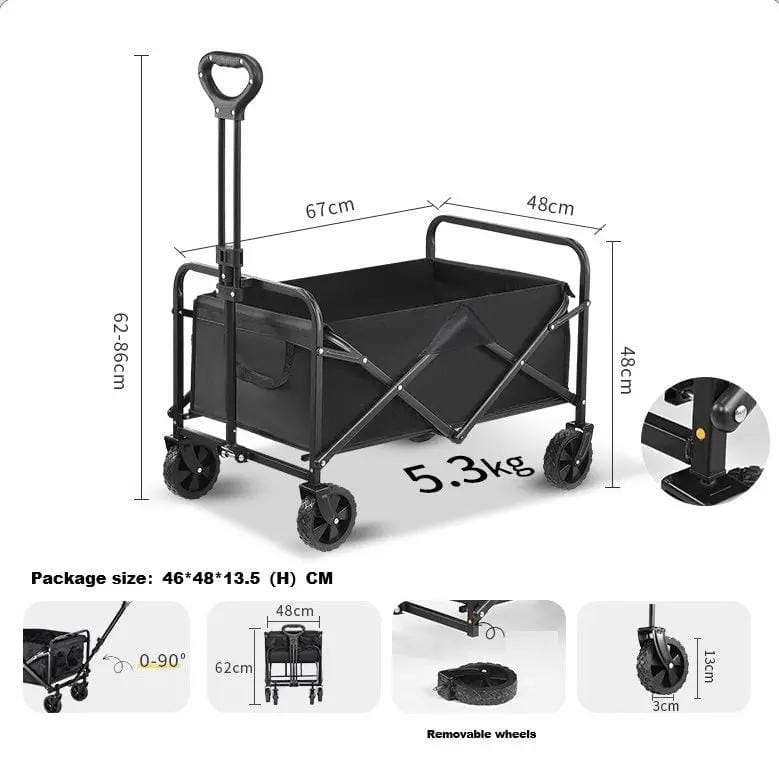 Foldable Wagon, Beach Cart Trolley LJ1115 by ECOTREK