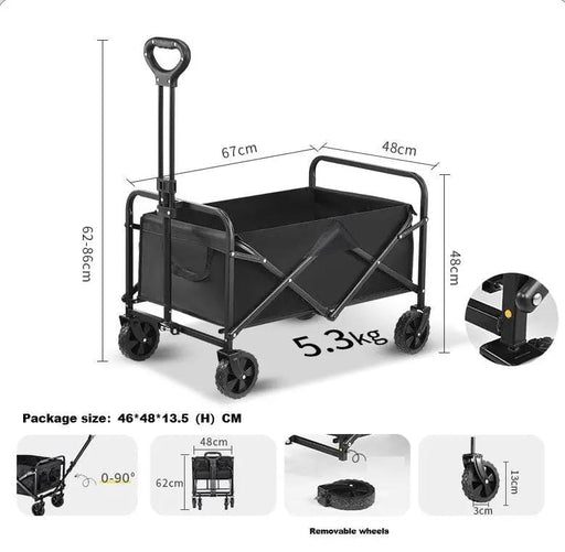 ECOTREK trolley Foldable Wagon, Beach Cart Trolley LJ1115 Foldable Wagon, Beach Cart Trolley LJ1115