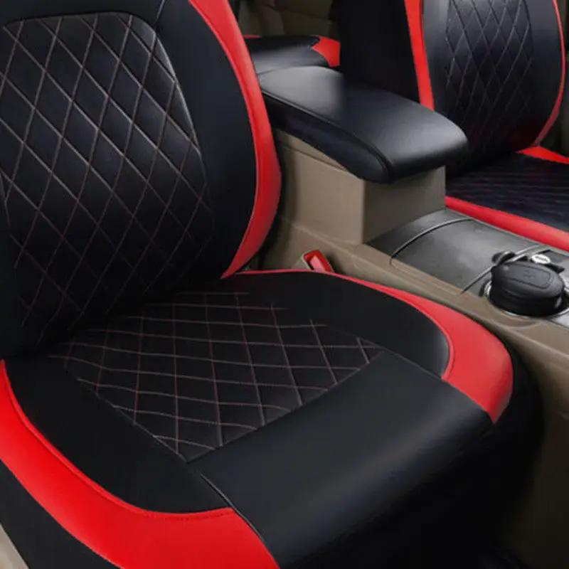 Universal Fit Faux Leather Full Set Black Automotive Seat Covers fits by dealonline.co.nz