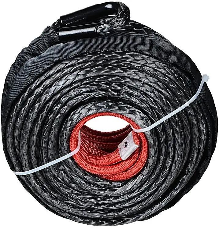 Winch Rope 29M Dyneema Synthetic Car Tow Recovery Cable 4WD BLK by salelink.co.nz