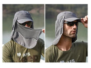DARK GREY Sun Hat Wide Brim Bucket Hats Outdoor Fishing Hiking Cap UV Protection by dealonline.co.nz