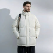 Men's Winter Jacket White XL - 4XL by dealonline.co.nz