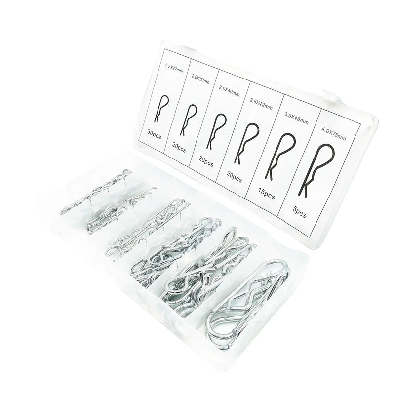 110pcs Car Trailer Hinch Lock pin pins assortment R clip clips by salelink.co.nz