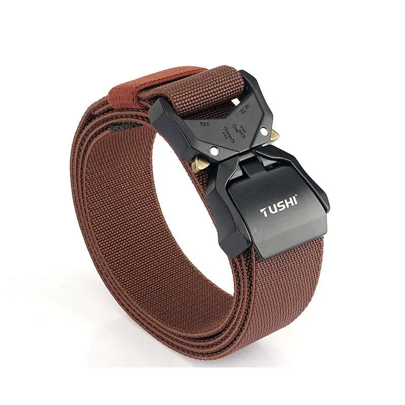 Tactical Belt Military Hiking Nylon Web Rigger Work Belts Heavy-Duty Quick-Relea by dealonline.co.nz