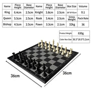 dealonline.co.nz Deal Online NZ Magnetic Folding Chess Set 36cm Portable Travel Board for Tournament Play Magnetic Folding Chess Set 36cm Portable Travel Board