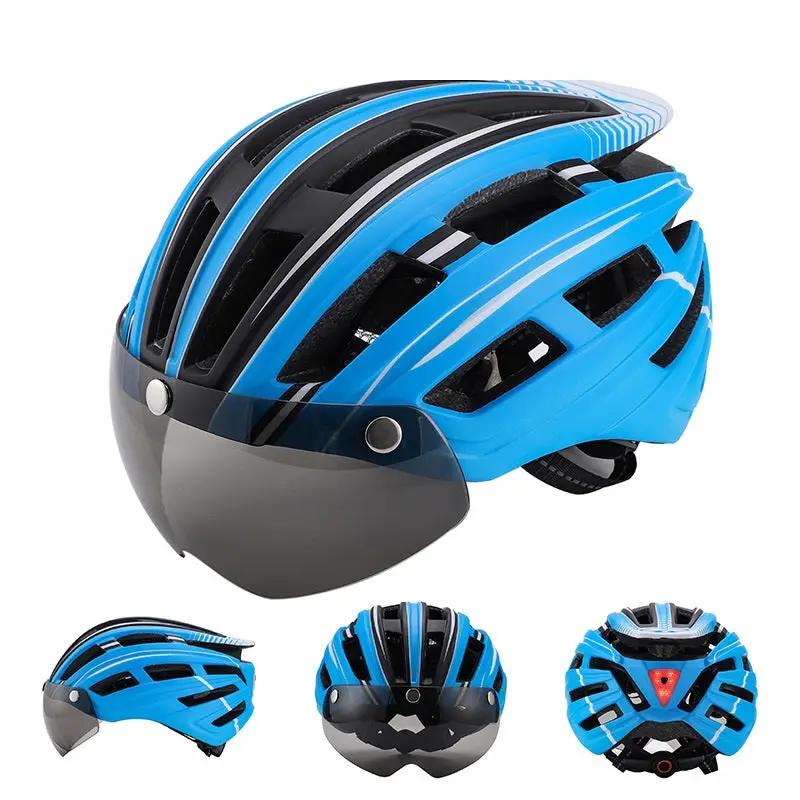 Ecotrek HT-22 Adult Bike Helmet – Lightweight Cycling Helmet with Magnetic Goggles & LED Tail Light HT43204 by ECOTREK