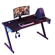 Gaming Desk with LED Light 100x60cm by salelink.co.nz