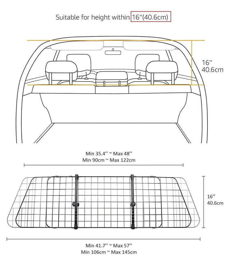 Dog Car Barrier 16 Inch by salelink.co.nz