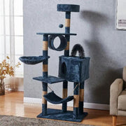 Cat Tree Scratching Post with Mouse 150CM - Light Grey by dealonline.co.nz