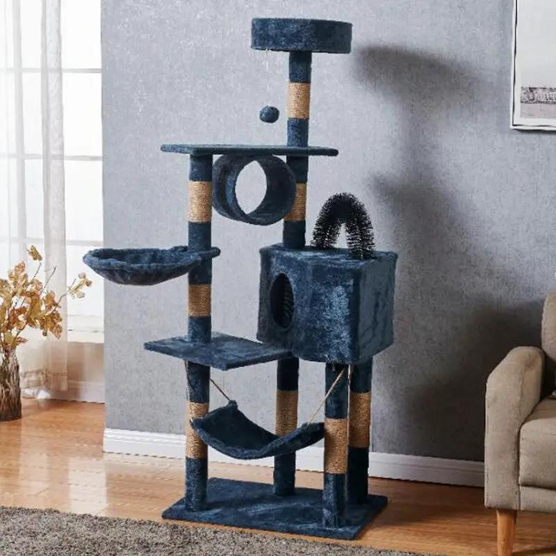 Cat Tree Scratching Post with Mouse 150CM - Light Grey by dealonline.co.nz
