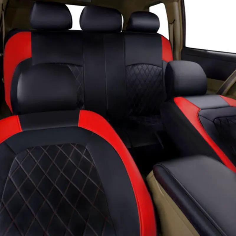 Universal Fit Faux Leather Full Set Black Automotive Seat Covers fits by dealonline.co.nz