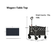 Ecotrek Folding Camping Trolley Heavy Duty Wagon Cart 150L XY1071 by ECOTREK