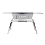 ECOTREK Charcoal BBQ Grill Portable Folding Stainless Steel Charcoal BBQ Grill for Camping, Beach & Backyard BZH2051 Portable Folding Stainless Steel Charcoal BBQ Grill for Camping, Beach & Backyard BZH2051