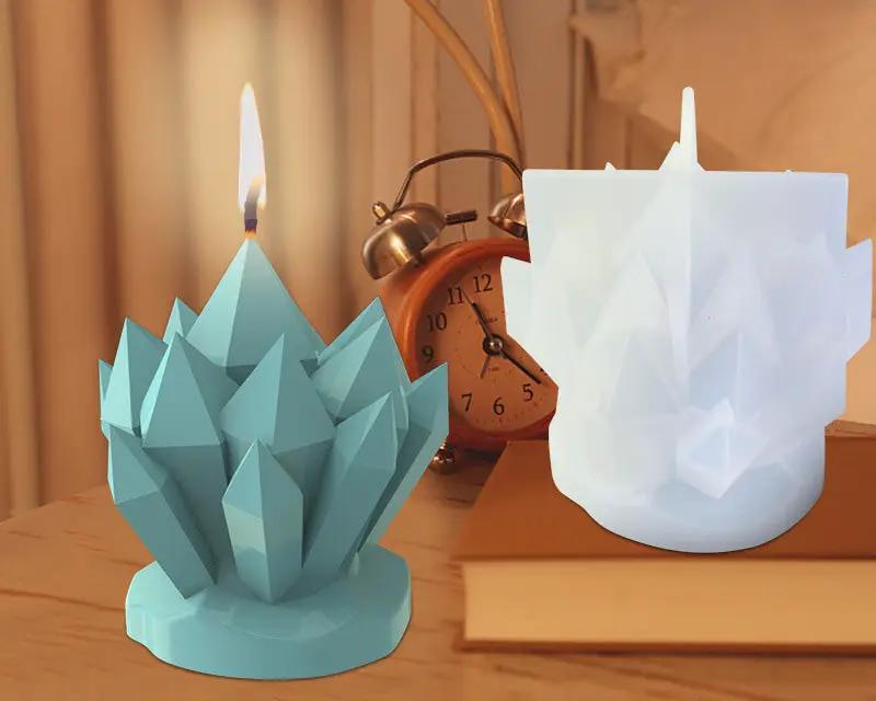 Candle Casting Mould with Resin, Cement, Candle - Crystal Cluster by Resin Art NZ
