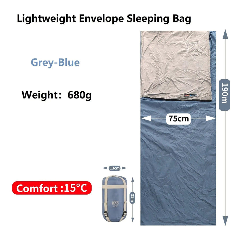 ECOTREK Sleeping Bags Ecotrek Summer Cloud Lightweight Sleeping Bag Olive Green 190cm Ecotrek Summer Cloud Lightweight Sleeping Bag Olive