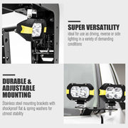 Pair 4inch Osram LED Work Light Bar Pods Fog Driving Lamp Reverse 4x4 by salelink.co.nz