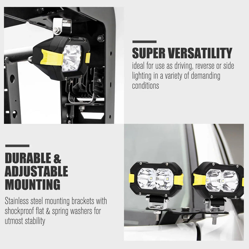 Pair 4inch Osram LED Work Light Bar Pods Fog Driving Lamp Reverse 4x4 by salelink.co.nz