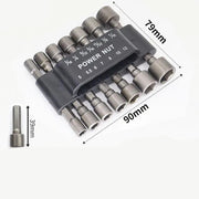 14Pcs 1/4 Inch Hex Shank Power Nut Driver Drill Bit Set Socket Wrench by salelink.co.nz