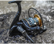 HE7000 Metal Spinning Fishing Reel Left/Right Retrieve 5.2:1 12 Ball Bearings by dealonline.co.nz