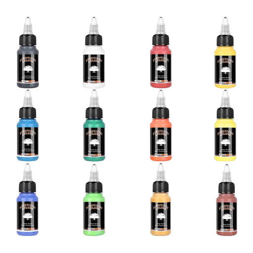 12 Colours 30ml Acrylic Airbrush Paint Set by salelink.co.nz