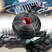 Winch Rope 29M Dyneema Synthetic Car Tow Recovery Cable 4WD BLK by salelink.co.nz