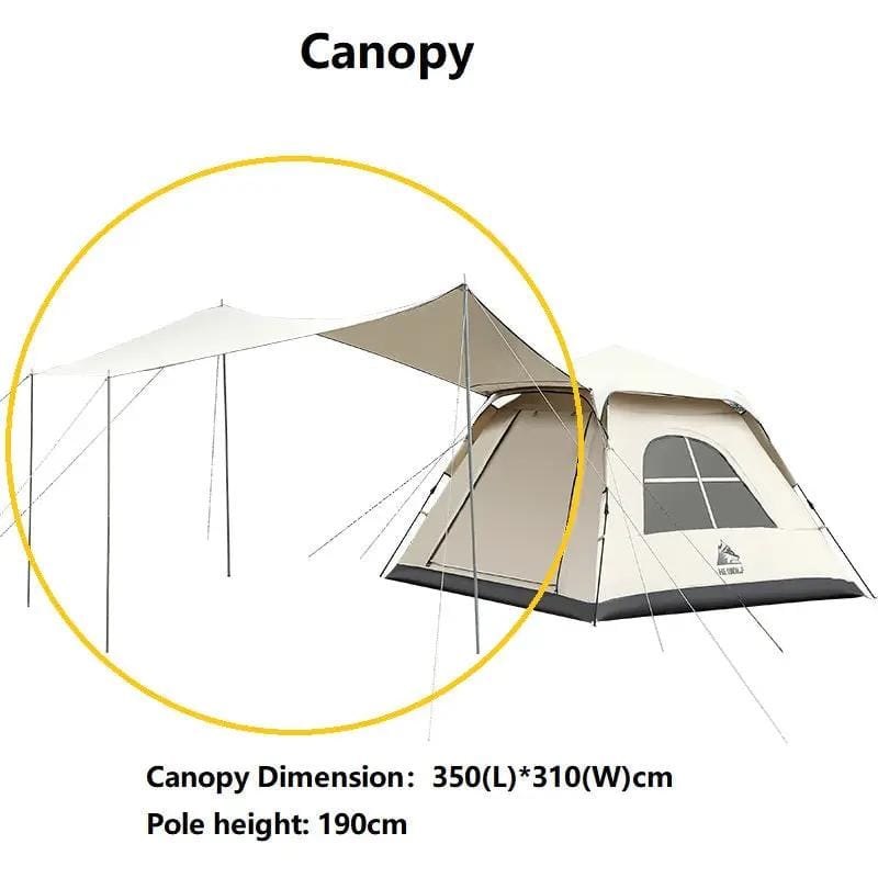Portable Fully Automatic Waterproof Camping Tent with Canopy for All-Season DYLF97813 by ECOTREK