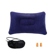 ECOTREK ECOTREK Inflatable Travel Pillow With Contoured Support And Velvet Finish ECOTREK Inflatable Travel Pillow With Velvet Finish