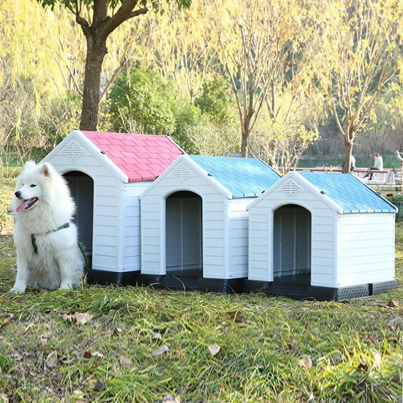 Pet Dog House Plastic Dog Kennel for Indoor Outdoor Animal Shelter Weatherproof by dealonline.co.nz