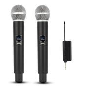 2x Wireless Microphones with Receiver and Rechargeable Batteries, 100 ft Range Karaoke by dealonline.co.nz