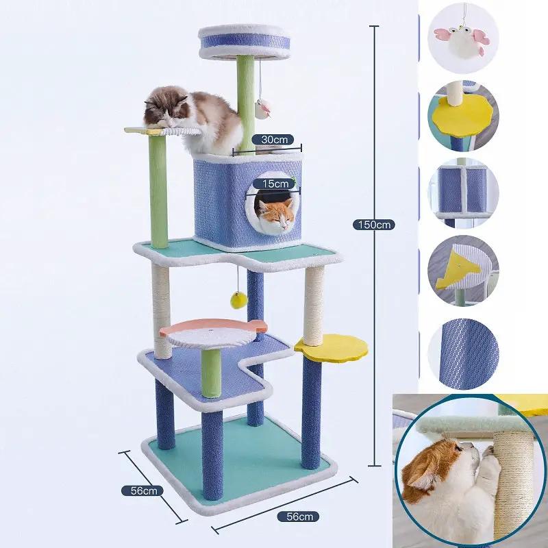 Cat Tree Summer Cooling Surface Scratching Post House by dealonline.co.nz