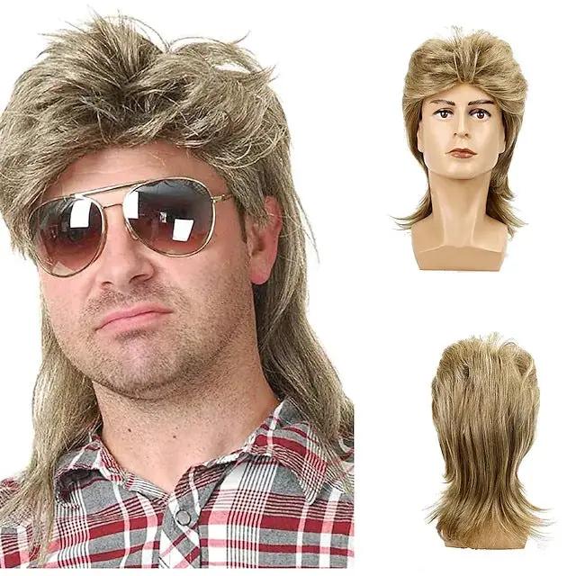 Men's wig Synthetic Hair Full Wigs High Quality by dealonline.co.nz