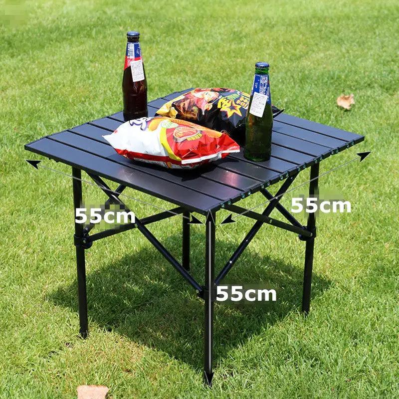 Portable Folding Table Tea Picnic Camping Barbecue Square Table 55cm by dealonline.co.nz