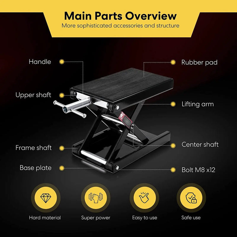 Motorcycle Scissor Lift Jack - Black by salelink.co.nz