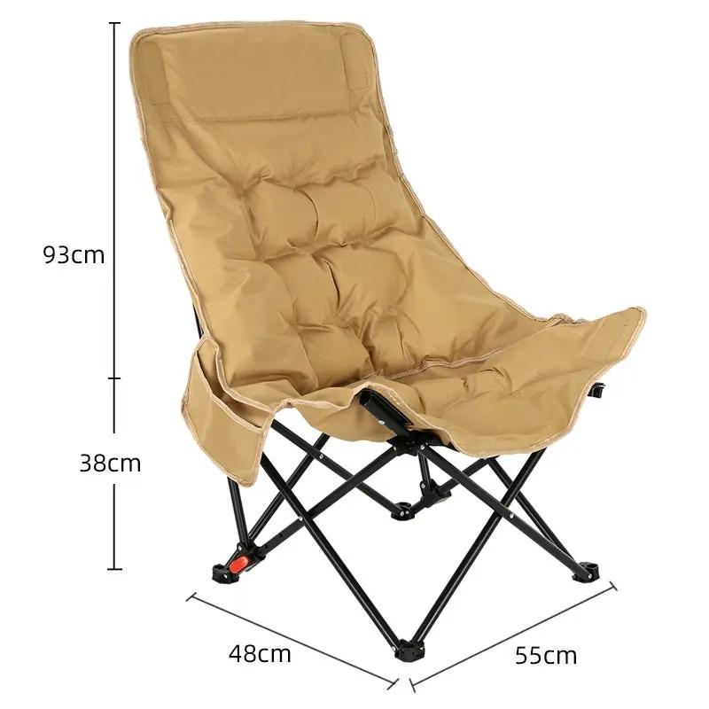 ECOTREK High-Back Padded Camping Chair – 3 Position Reclining Moon Chair TMD9284 by ECOTREK