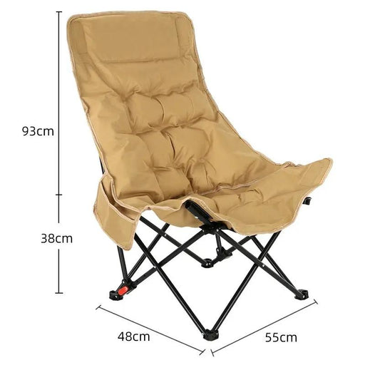 ECOTREK High-Back Padded Camping Chair – 3 Position Reclining Moon Chair TMD9284 by ECOTREK