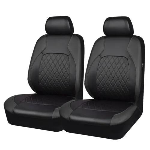 Universal Fit Faux Leather Full Set Black Automotive Seat Covers fits by dealonline.co.nz
