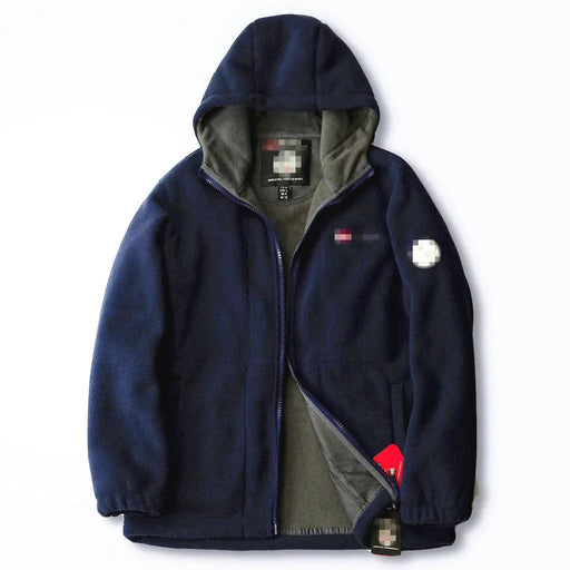 Men's Hooded Fleece Jacket NAVY M/XL/3XL by dealonline.co.nz