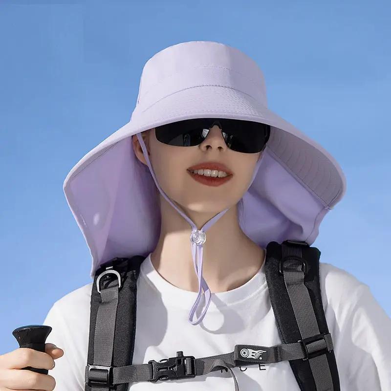 PINK Sun Hats Wide Brim Bucket Outdoor Fishing Hiking Cap UV Protection by dealonline.co.nz