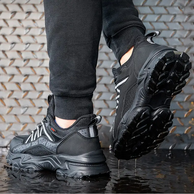Steel Toe Work Shoes Safety Sneakers Industrial Shoes Lightweight Puncture Proof by dealonline.co.nz