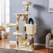 Cat Tree Scratching Post with Mouse 150CM - Light Grey by dealonline.co.nz