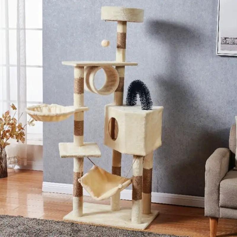Cat Tree Scratching Post with Mouse 150CM - Light Grey by dealonline.co.nz