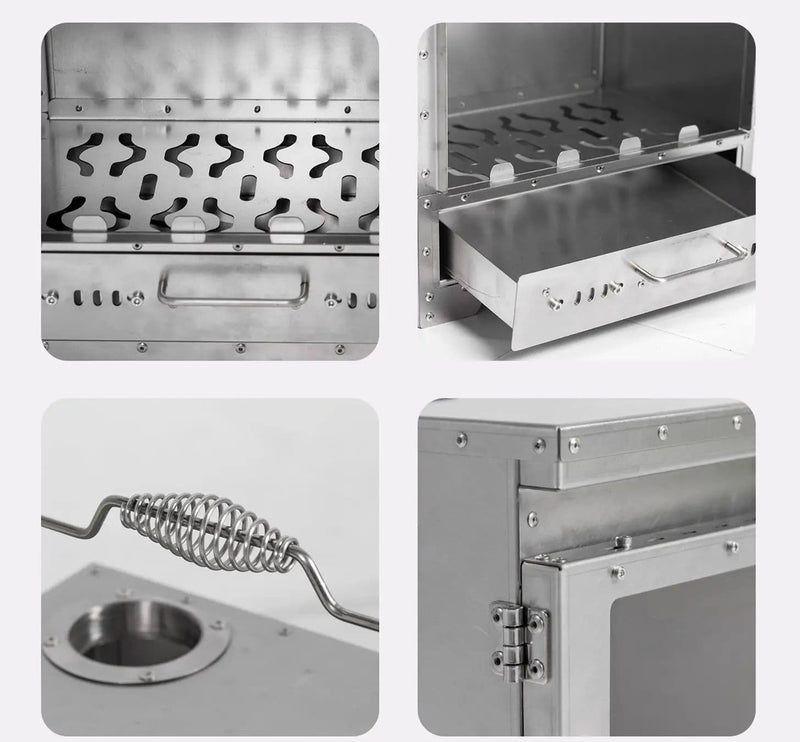Wood Burning Stove – Outdoor Winter Heating Stove with Fire Viewing Glass SZXL2934 by ECOTREK