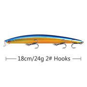 10pcs/p Large Fishing Lures 18cm Hard Bait Lures with Treble Hook Lifelike by dealonline.co.nz