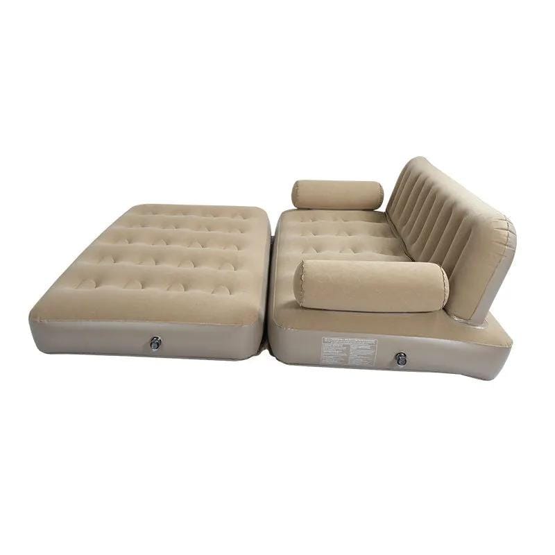 2-in-1 Inflatable Sofa Bed – Double Air Couch with High Backrest and Built-in Pump LX9521 by ECOTREK
