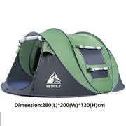 Boat-Shaped Pop-Up Camping Tent Large 280(L) x 200 (W) x 120(H)cm DYLF73910 by ECOTREK