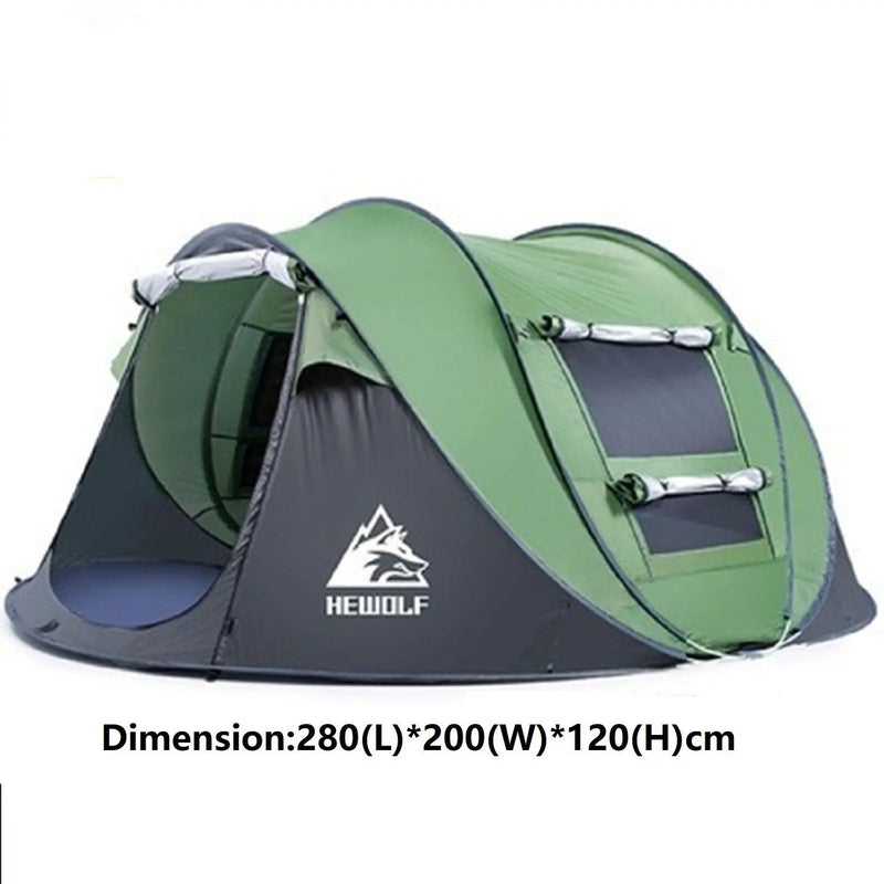 Boat-Shaped Pop-Up Camping Tent Large 280(L) x 200 (W) x 120(H)cm DYLF73910 by ECOTREK