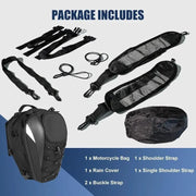 ECOTREK Motorcycle Tail Bags ECOTREK Expandable Waterproof Motorcycle Tail Bag & Backpack 25L–38L BQF1111 ECOTREK Expandable Waterproof Motorcycle Tail Bag & Backpack 25L–38L BQF1111