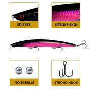 10pcs/p Large Fishing Lures 18cm Hard Bait Lures with Treble Hook Lifelike by dealonline.co.nz